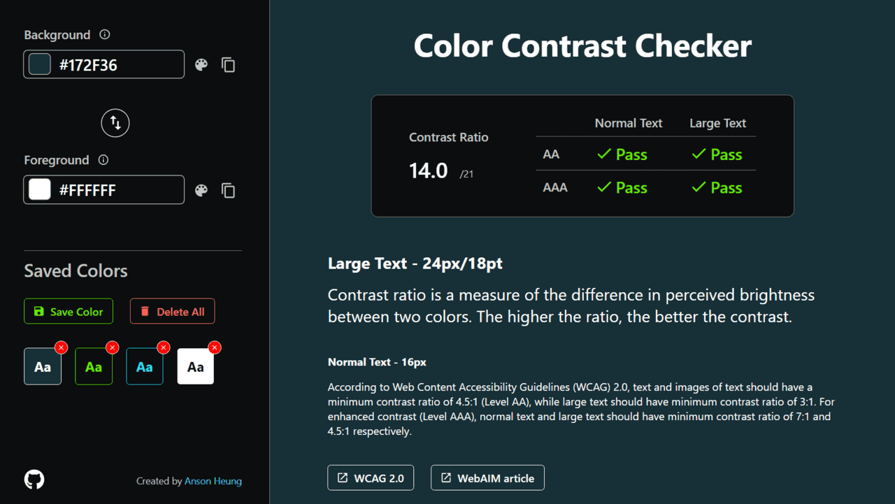 Color Contrast Checker